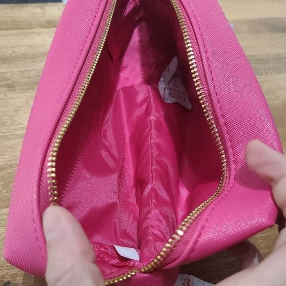 🌹2/$15 Grande Branded Cosmetic Bag Pink Gold - Picture 6 of 6